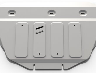 Защита картера Rival для Kia Quoris 2012-2019, штампованная, алюминий 4 мм, с крепежом, 333.2329.1
