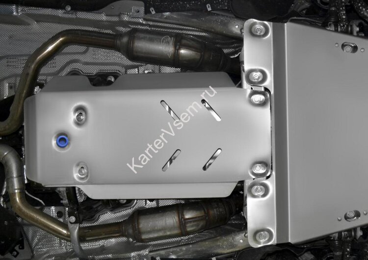 Защита КПП и РК Rival для Land Rover Range Rover IV 2012-2017, алюминий 4 мм, с крепежом, 333.3119.1