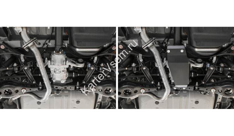 Защита редуктора АвтоБроня для Lexus NX 200/200t 4WD 2014-2017, сталь 1.8 мм, с крепежом, 111.03216.1