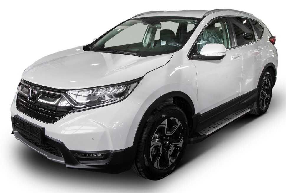Пороги площадки (подножки) "Bmw-Style круг" Rival для Honda CR-V V 2017-н.в., 173 см, 2 шт., алюминий, D173AL.2103.1 купить недорого