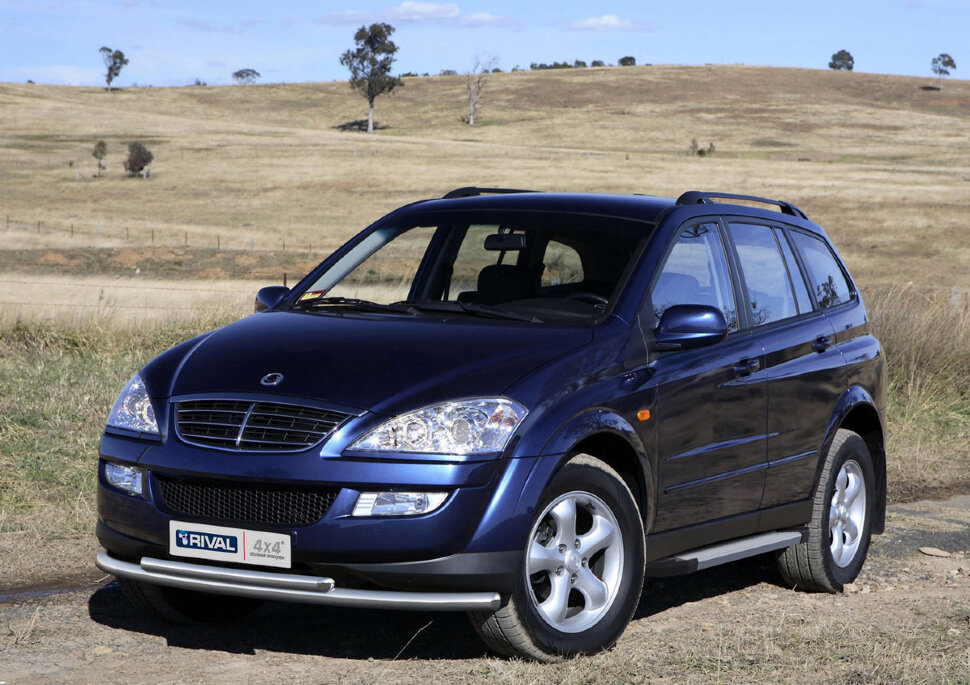 Пороги площадки (подножки) "Silver" Rival для SsangYong Kyron I рестайлинг 2007-2016, 173 см, 2 шт., алюминий, F173AL.5301.1 купить недорого