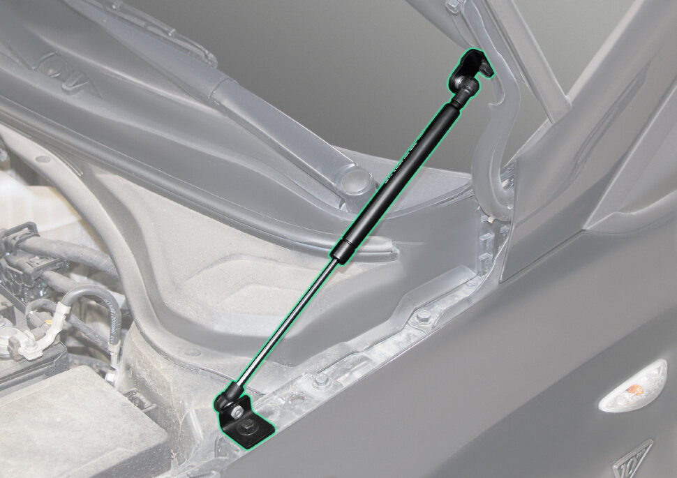Газовые упоры капота Pneumatic для Hyundai Solaris II 2017-2020 2020-н.в., 2 шт., KU-HY-SL02-00