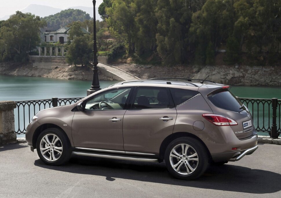 Пороги площадки (подножки) "Premium" Rival для Nissan Murano Z51 II поколение рестайлинг 2010-2016, 173 см, 2 шт., алюминий, A173ALP.4108.2 с доставкой по всей России