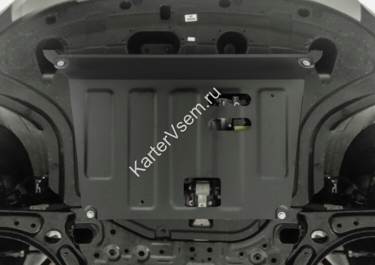 Защита картера и КПП AutoMax для Kia Seltos 4WD 2020-н.в., сталь 1.5 мм, с крепежом, штампованная, AM.2850.1