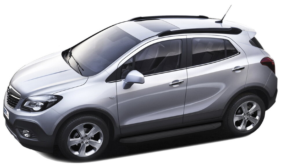 Пороги площадки (подножки) "Premium-Black" Rival для Chevrolet Tracker III 2013-2015, 160 см, 2 шт., алюминий, A160ALB.4202.1 купить недорого