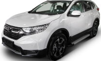 Пороги на автомобиль "Silver" Rival для Honda CR-V V 2017-н.в., 173 см, 2 шт., алюминий, F173AL.2103.1