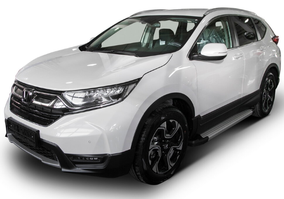 Пороги площадки (подножки) "Silver" Rival для Honda CR-V V 2017-н.в., 173 см, 2 шт., алюминий, F173AL.2103.1 купить недорого
