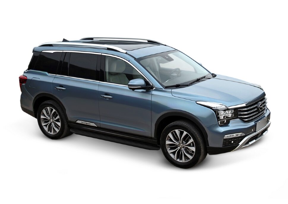 Пороги площадки (подножки) "Premium-Black" Rival для GAC GS8 I поколение 2019-н.в., 180 см, 2 шт., алюминий, A180ALB.9201.1 купить недорого