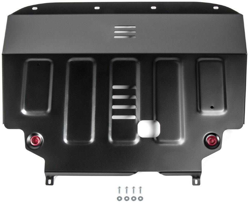 Защита картера АвтоБроня для FAW Besturn X40 2019-2022, штампованная, сталь 1.8 мм, с крепежом, 111.08010.1