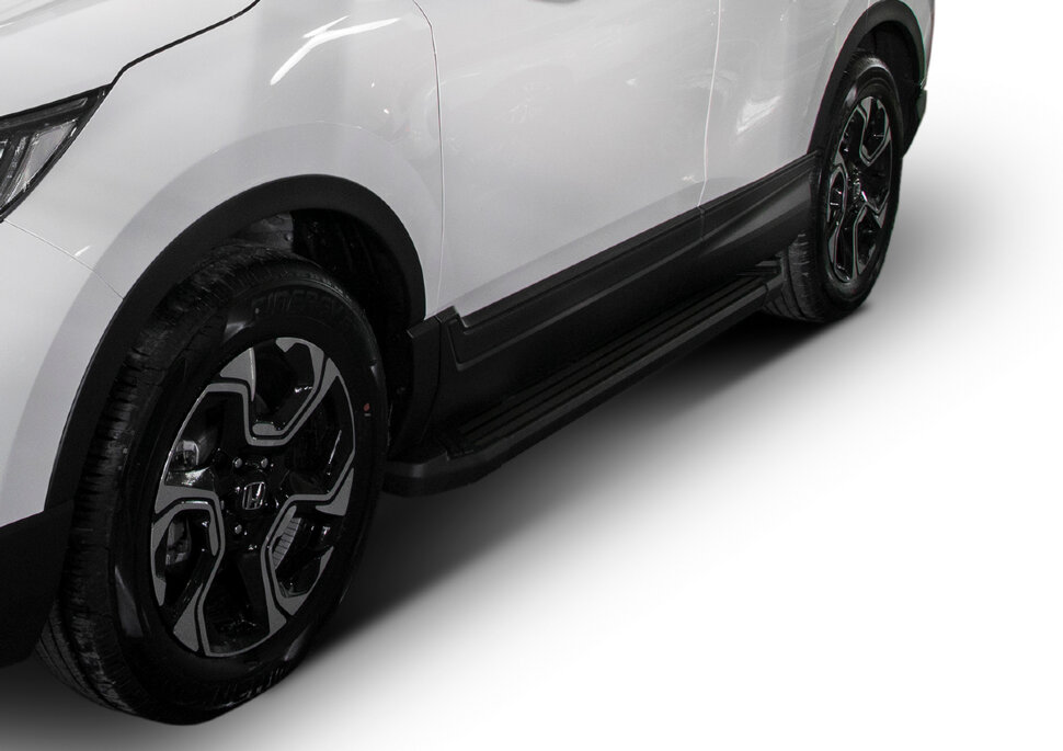 Пороги площадки (подножки) "Black" Rival для Honda CR-V V 2017-н.в., 173 см, 2 шт., алюминий, F173ALB.2103.1 с доставкой по всей России