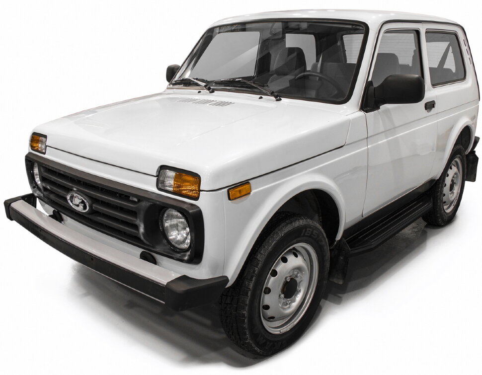 Пороги площадки (подножки) "Premium-Black" Rival для ВАЗ 2121 (4x4) 3-дв. (вкл. Urban) 1977-2019 2019-н.в., 128 см, 2 шт., алюминий, A128ALB.6004.1 купить недорого