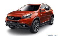 Пороги на автомобиль (подножки) "Black" Rival для Chery Tiggo 7 2019-2020, 180 см, 2 шт., алюминий, F180ALB.0905.1