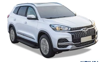Пороги на автомобиль (подножки) "Black" Rival для Chery Tiggo 7 2019-2020, 180 см, 2 шт., алюминий, F180ALB.0905.1