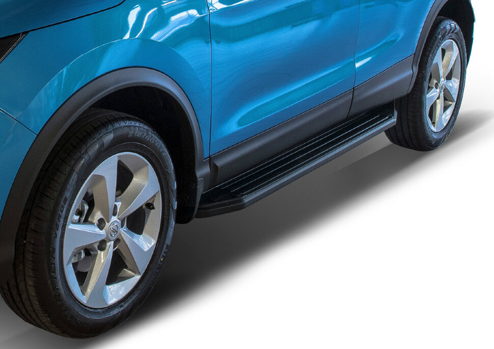 Пороги площадки (подножки) "Premium-Black" Rival для Nissan X-Trail T32 2015-2018 2018-н.в., 173 см, 2 шт., алюминий, A173ALB.4113.1 с доставкой по всей России