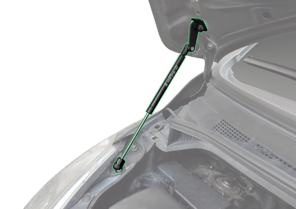 Газовые упоры капота Pneumatic для Hyundai H1 II 2007-2018, 2 шт., KU-HY-ST00-00