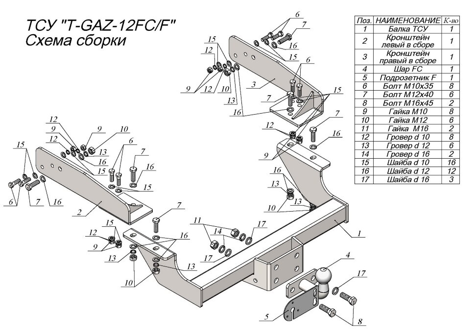 Фаркоп ГАЗ 2705 ()