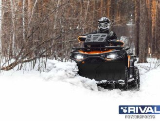 Снегоотвал для квадроцикла с системой быстрого крепления, 150 см (Quick3 black) (Kawasaki)