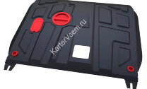 Защита картера и КПП АвтоБроня для Kia Ceed II универсал 2012-2015, штампованная, сталь 1.8 мм, с крепежом, 111.02350.1