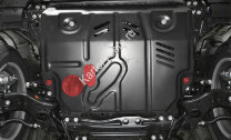 Защита картера и КПП АвтоБроня для Lexus NX 200 2014-2017 2017-н.в., штампованная, сталь 1.8 мм, с крепежом, 111.03211.1