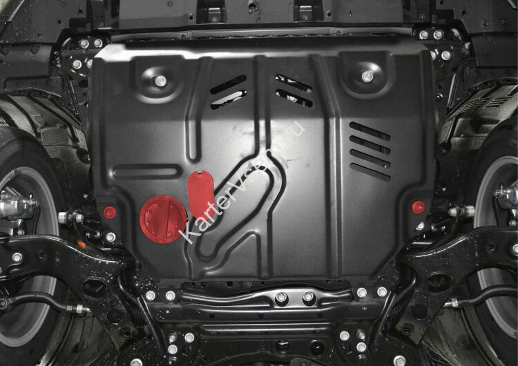 Защита картера и КПП АвтоБроня для Lexus NX 200 2014-2017 2017-н.в., штампованная, сталь 1.8 мм, с крепежом, 111.03211.1