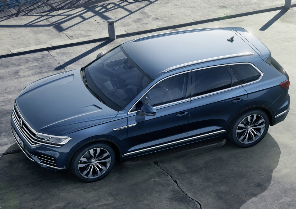 Пороги площадки (подножки) "Black" Rival для Volkswagen Touareg III 2018-н.в., 193 см, 2 шт., алюминий, F193ALB.5806.1 купить недорого
