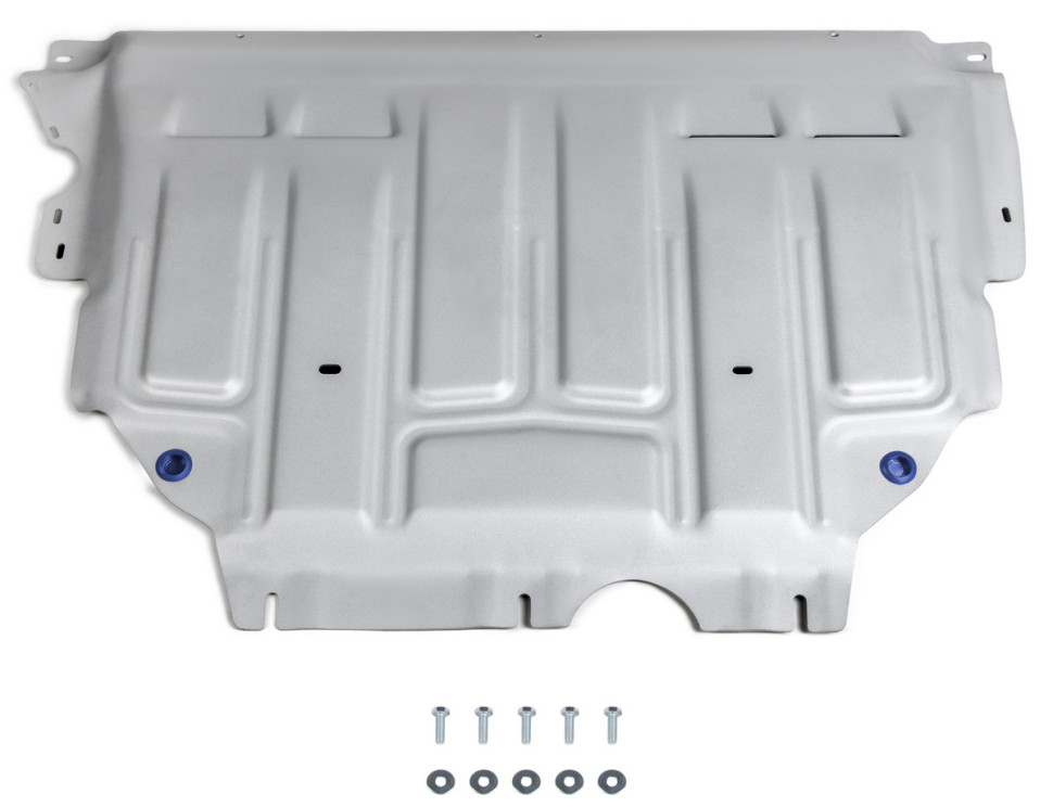 Защита картера и КПП Rival для Audi A3 8V (V - 1.2; 1.4; 1.8) 2012-2016, штампованная, алюминий 3 мм, с крепежом, 333.5128.1