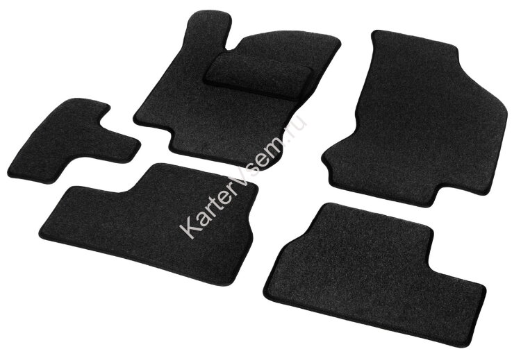 Коврики текстильные в салон автомобиля AutoFlex Business для Lada Kalina Cross универсал 2014-2018, графит, 5 частей, 5600201