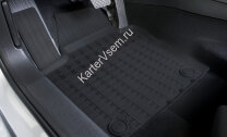 Коврики в салон автомобиля Rival для Volkswagen Jetta VI поколение седан 2010-2019, литьевой полиуретан, с крепежом, 5 частей, 65802001