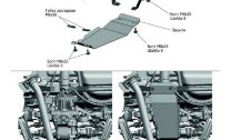 Защита редуктора АвтоБроня для Lexus NX 300 4WD 2017-н.в., сталь 1.8 мм, с крепежом, 111.03216.1