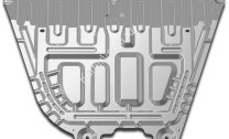 Защита картера и КПП АвтоБроня для Kia Rio IV седан 2017-2020 2020-н.в., штампованная, алюминий 3 мм, с крепежом, 333.02370.1