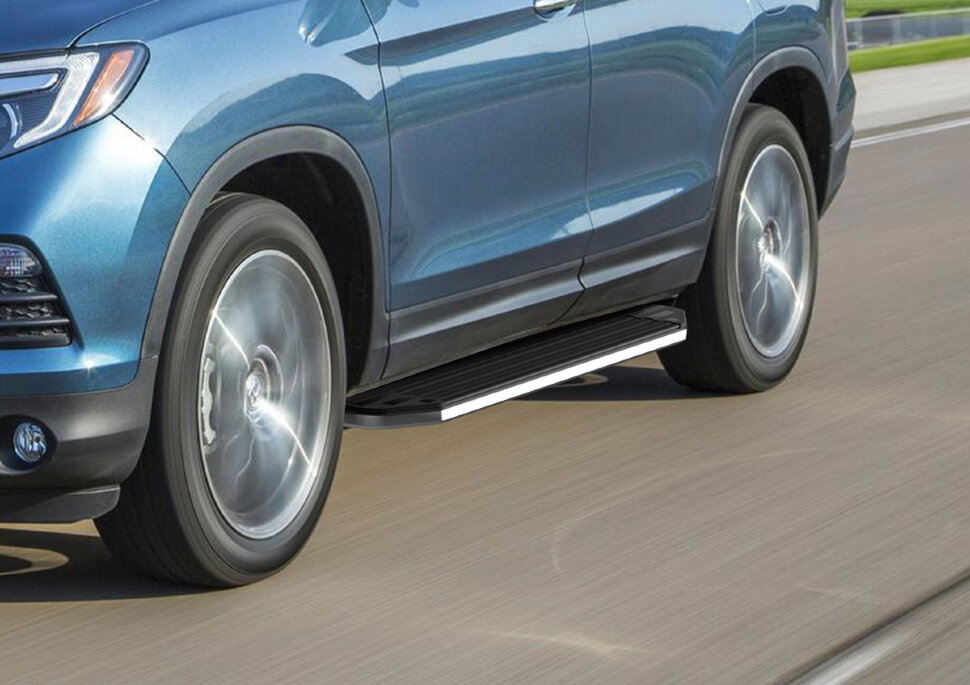 Пороги площадки (подножки) "Premium" Rival для Honda Pilot III 2016-2019, 180 см, 2 шт., алюминий, A180ALP.2105.1 с доставкой по всей России