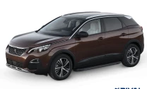 Пороги на автомобиль (подножки) "Black" Rival для Peugeot 3008 II 2016-н.в., 180 см, 2 шт., алюминий, F180ALB.4301.1