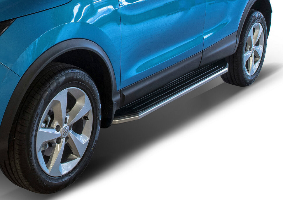 Пороги площадки (подножки) "Premium" Rival для Nissan X-Trail T32 2015-2018 2018-н.в., 173 см, 2 шт., алюминий, A173ALP.4113.1 с доставкой по всей России