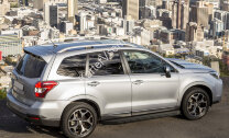 Пороги площадки (подножки) "Premium-Black" Rival для Subaru Forester IV 2012-2018, 173 см, 2 шт., алюминий, A173ALB.5401.1