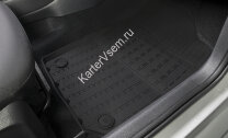 Коврики в салон автомобиля Rival для Volkswagen Polo V поколение седан 2010-2020, литьевой полиуретан, с крепежом, 5 частей, 65804001