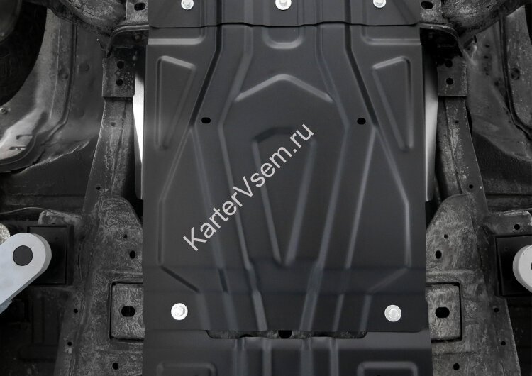Защита КПП АвтоБроня для Mitsubishi L200 V 2015-2019 2018-н.в. (устанавл-ся совместно с 111.04041.2), штампованная, сталь 1.8 мм, с крепежом, 111.04047.2