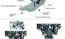 Защита редуктора АвтоБроня для Nissan Qashqai II Россия 4WD 2015-2019, штампованная, сталь 1.8 мм, с крепежом, 111.04150.1