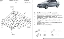Защита картера и КПП Chevrolet Lanos двигатель все  (2002-2009)  арт: 04.1239