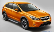 Пороги на автомобиль (подножки) "Silver" Rival для Subaru XV I 2011-2016, 173 см, 2 шт., алюминий, F173AL.5402.1