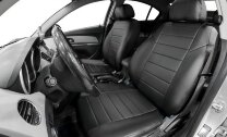 Авточехлы Rival Строчка (зад. спинка 40/60) для сидений Toyota Camry XV70 седан 2018-2021 2021-н.в., эко-кожа, черные, SC.5710.1