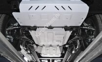 Защита радиатора, картера, КПП и РК Rival для Mercedes-Benz G-klasse W464 2018-н.в., штампованная, алюминий 6 мм, с крепежом, 4 части, K333.3946.1.6