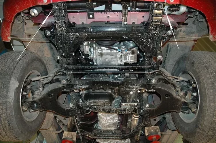 Защита картера, КПП и РК Nissan NP 300 двигатель 2,5 TD  (2008-2015)  арт: 15.1531