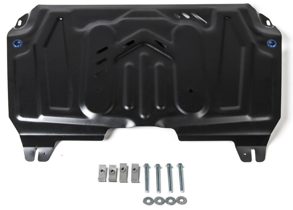 Защита картера и КПП Rival (увеличенная) для Lexus RX 270/350 2008-2015, сталь 1.8 мм, с крепежом, штампованная, 111.5781.1