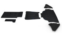 Защита радиатора, картера и КПП Rival (черная) для Genesis GV80 2020-н.в., алюминий 3 мм, с крепежом, штампованная, 3 части,  K333.2394.1