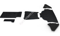 Защита радиатора, картера и КПП Rival (черная) для Genesis GV80 2020-н.в., алюминий 3 мм, с крепежом, штампованная, 3 части,  K333.2394.1
