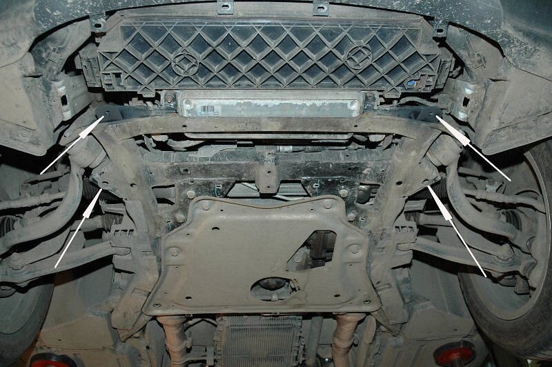 Защита картера BMW X5 двигатель 3,0; 4,8; 3.5 AT  (2007-2013)  арт: 03.1743