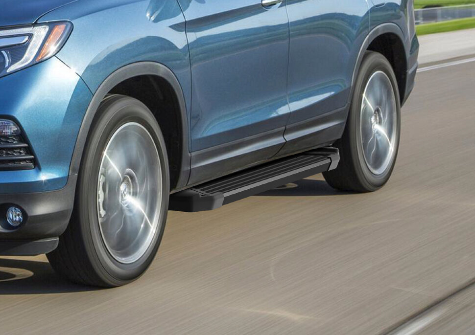 Пороги площадки (подножки) "Black" Rival для Honda Pilot III 2016-2019, 180 см, 2 шт., алюминий, F180ALB.2105.1 с доставкой по всей России