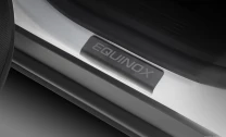 Накладки на пороги AutoMax для Chevrolet Equinox III поколение 2017-н.в., нерж. сталь, с надписью, 4 шт., AMCHEQU01