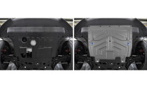 Защита картера и КПП Rival для Belgee X50 РКПП FWD (V - 1.5) 2023-н.в., штампованная, алюминий 3 мм, с крепежом, 333.1922.1