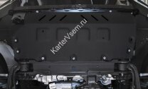 Защита радиатора Rival (черная) для Mercedes-Benz G-klasse W464 2018-н.в., штампованная, алюминий 6 мм, без крепежа, 23.3951.1.6
